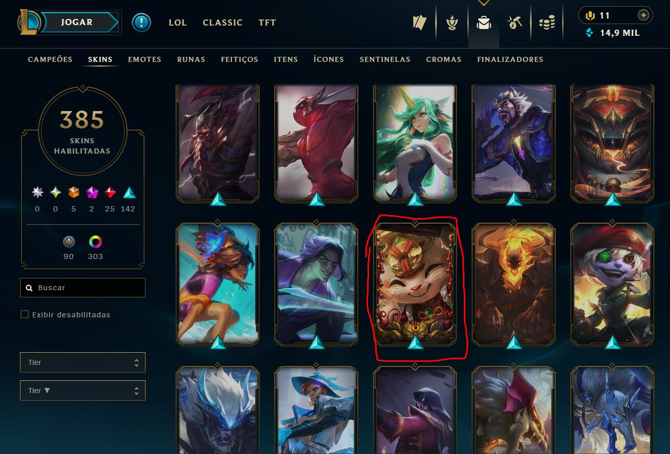 Lvl 498 | 385 Skins | Icones 2012 | Morgana Vitoriosa, Bordas de Skins e Mais..