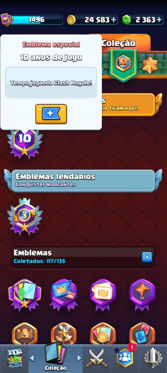 CONTA CLASH ROYALE RARA / CONTA 10 ANOS / 10k TROFÉUS / MUITOS COSMÉTICOS