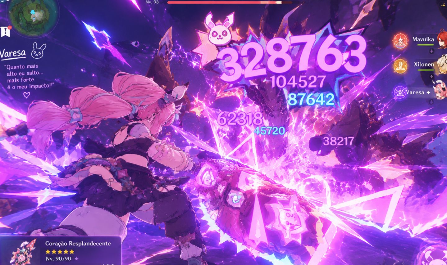 Conta Genshin Impact AR55 - Varesa C1 BIS + Xilonen C1 BIS + Zibai+ Mavuika