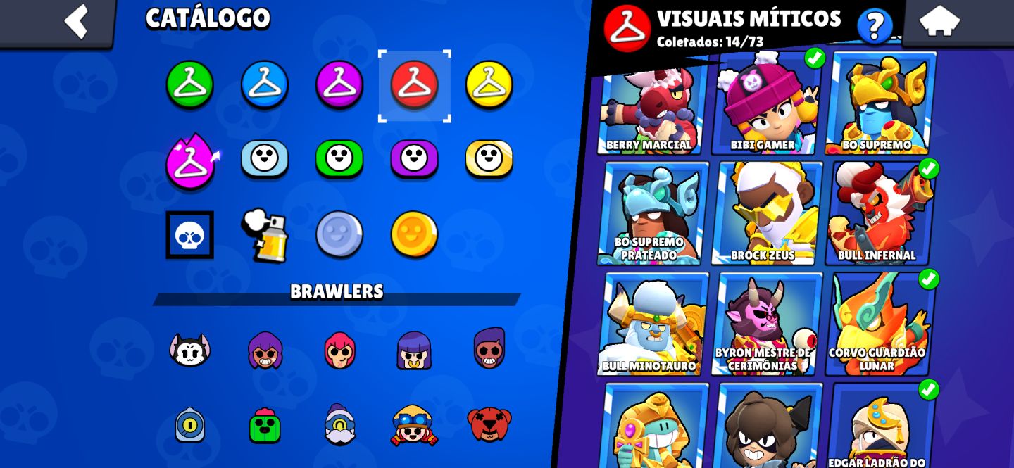 Conta Brawl Stars 83k Troféus, Todos Brawlers, 400+ Skins, Mestre, 46 HC Full!