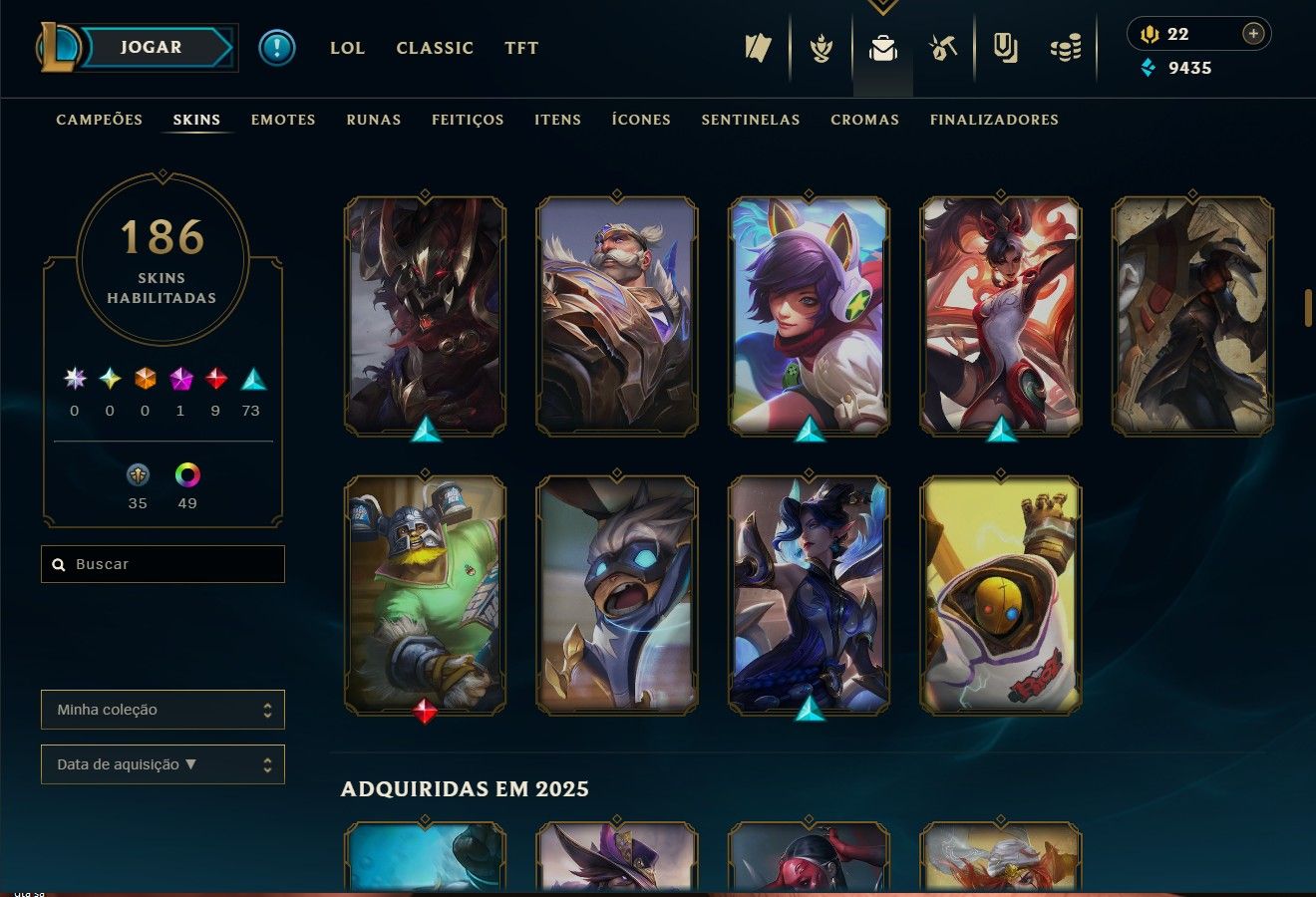 CONTA LOL E VALORANT - LOL LVL 297 - VALORANT LVL - 38