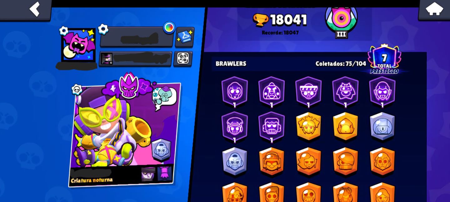 Conta de Braw Stars 7 Prestígio