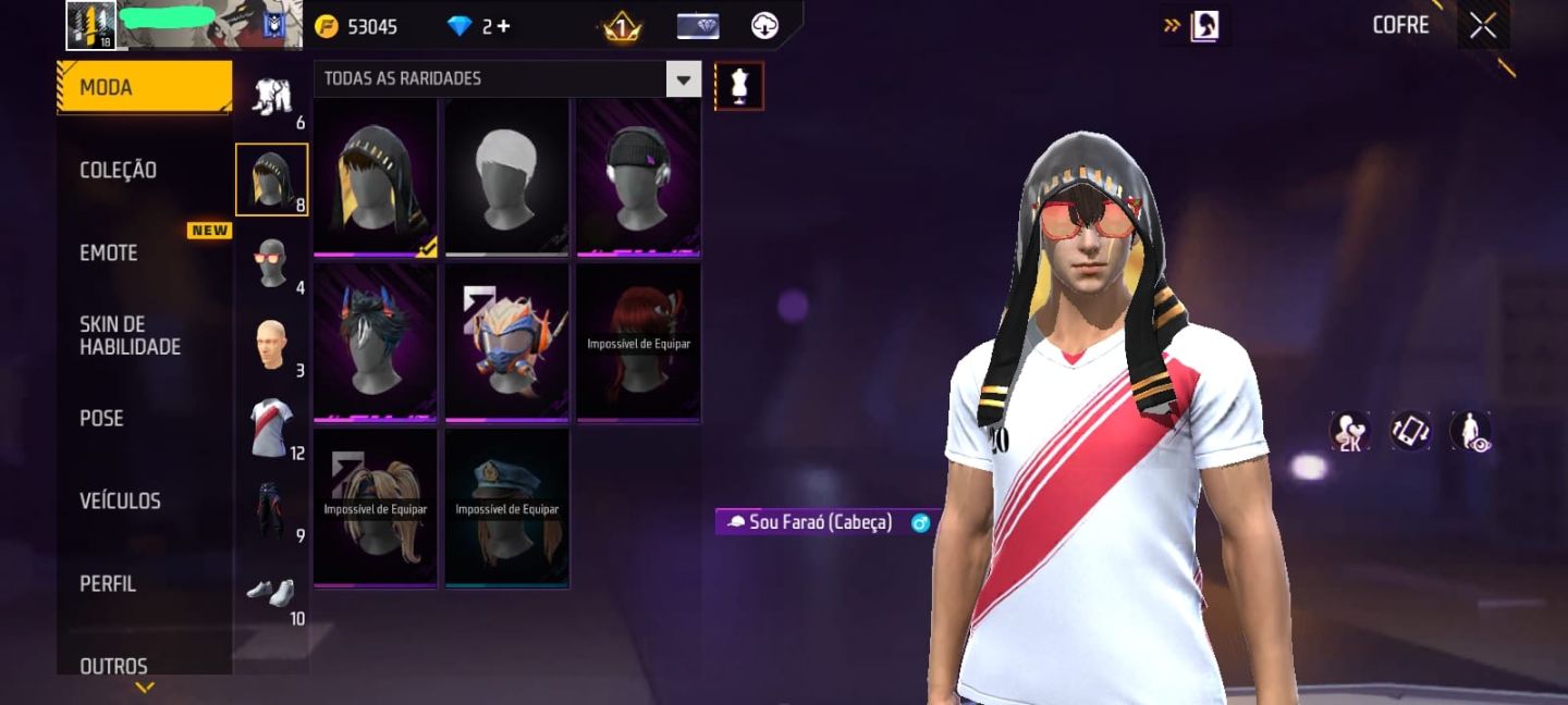 CONTA FREE FIRE LVL 18 | 2 CAMISAS DE TIME + CARTÃO MUDAR NICK+VEÍCULOS