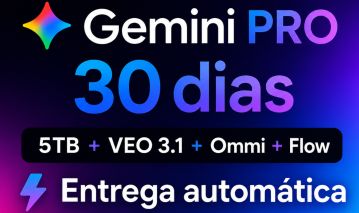 GEMINI IA PRO 30 Dia EM SEU EMAIL + 5TB + Flow + Ommi + VEO3+ ENTREGA AUTOMÁTICA