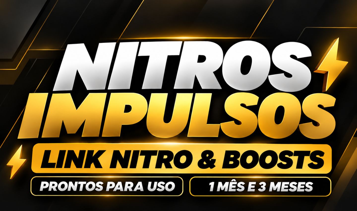 Discord Nitro Gaming 1 e 3 Meses + Boosts para Servidor Discord