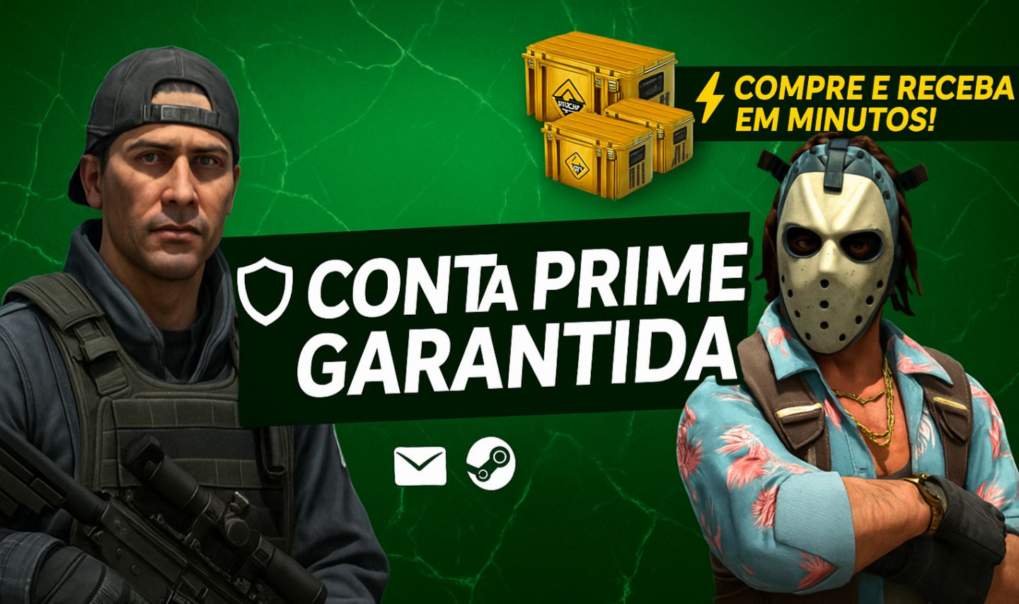 CONTAS CS2 PRIME / PREMIER COM MEDALHAS / SEM RISCO