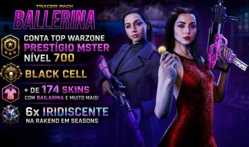 CONTA WARZONE COM SKINS / BAILANRINA / IRIDECENT / CDL / BLACK CELL