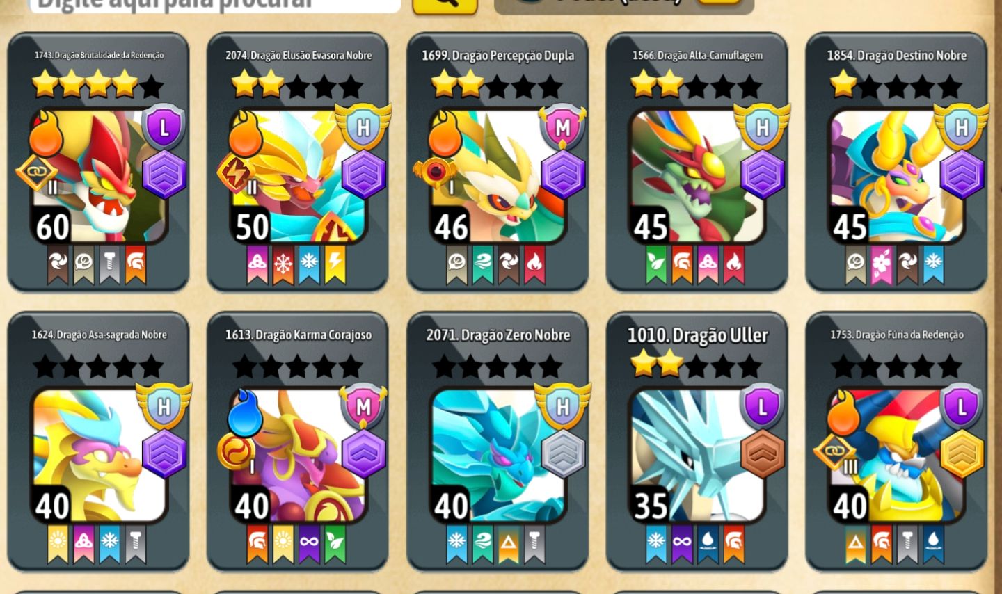 Conta dragon city lvl 58 + heroicos