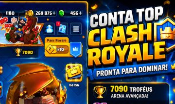 Conta clash royale 7000 troféus arena 19