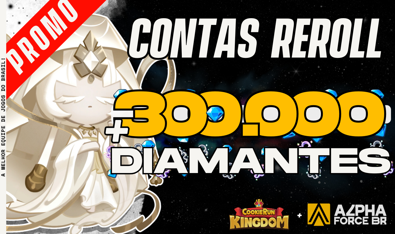 [+300MIL DIAMANTES] Cookie Run: KINGDOM - Contas Rerroll com DIAMANTES