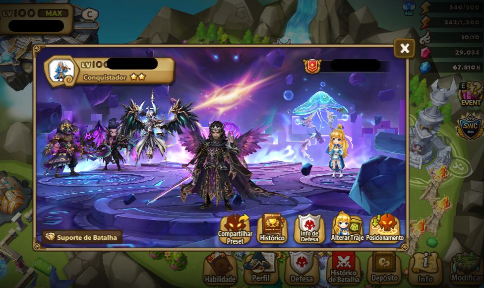 4 LDS [LUCIFER+DARK ARAGORN+PATER+SALAH] J1 MUITA RUNA / 200+ MOBS / 29K CRISTAL
