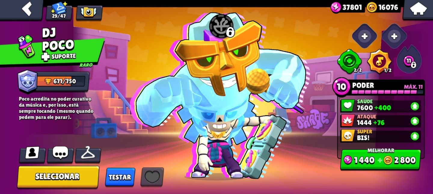 Conta do brawl stars com o primeiro passe com muitas skins lendárias