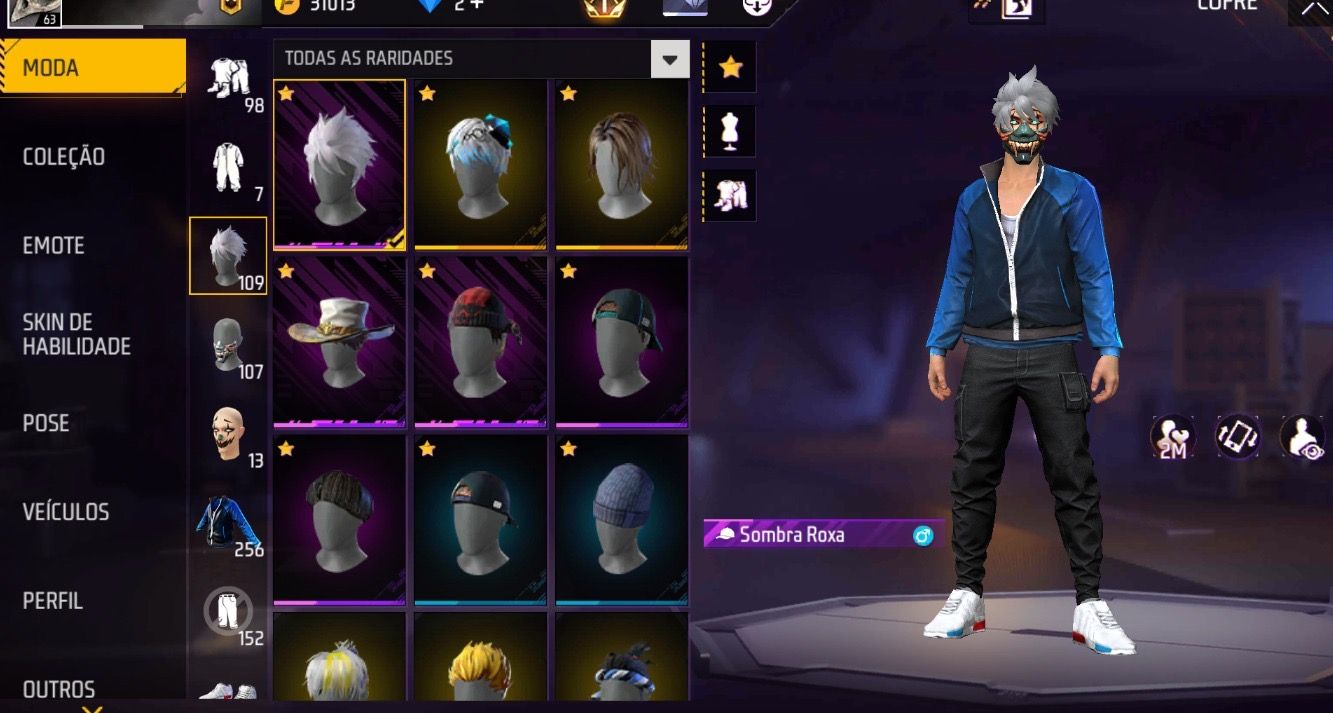 CONTA FF + PASSE DO THURZIN + 256 PEITAS + SOMBRA ROXA + JAQUETA ASUS