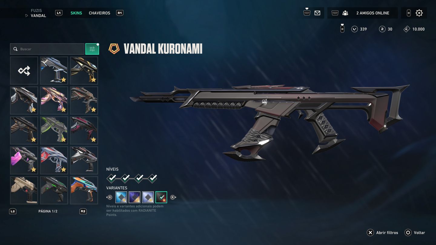 Conta de Valorant nível 161 com 33 skins de loja