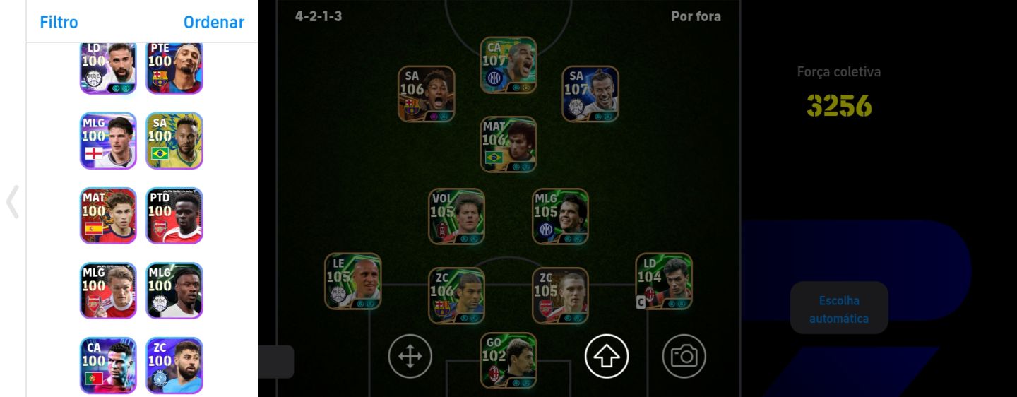 CONTA EFOOTBALL SEMI-FULL NOVO ADRIANO | NEYMAR BIG | BALE 107 | ZICO TIME 3260