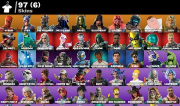 97 skins | Hybrid, Lynx, Ice King, Blackheart | 750 VB