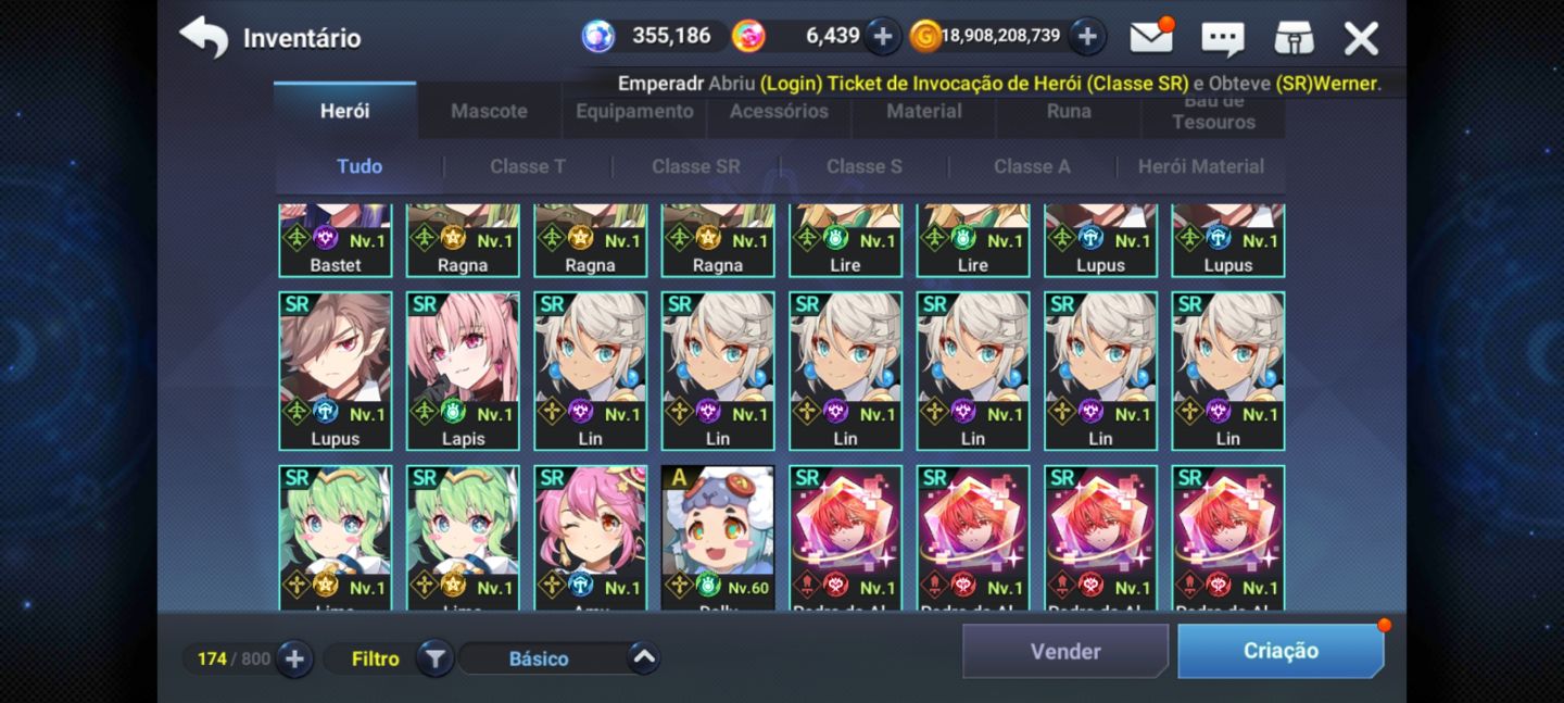 Conta End Game Grand Chase Mob