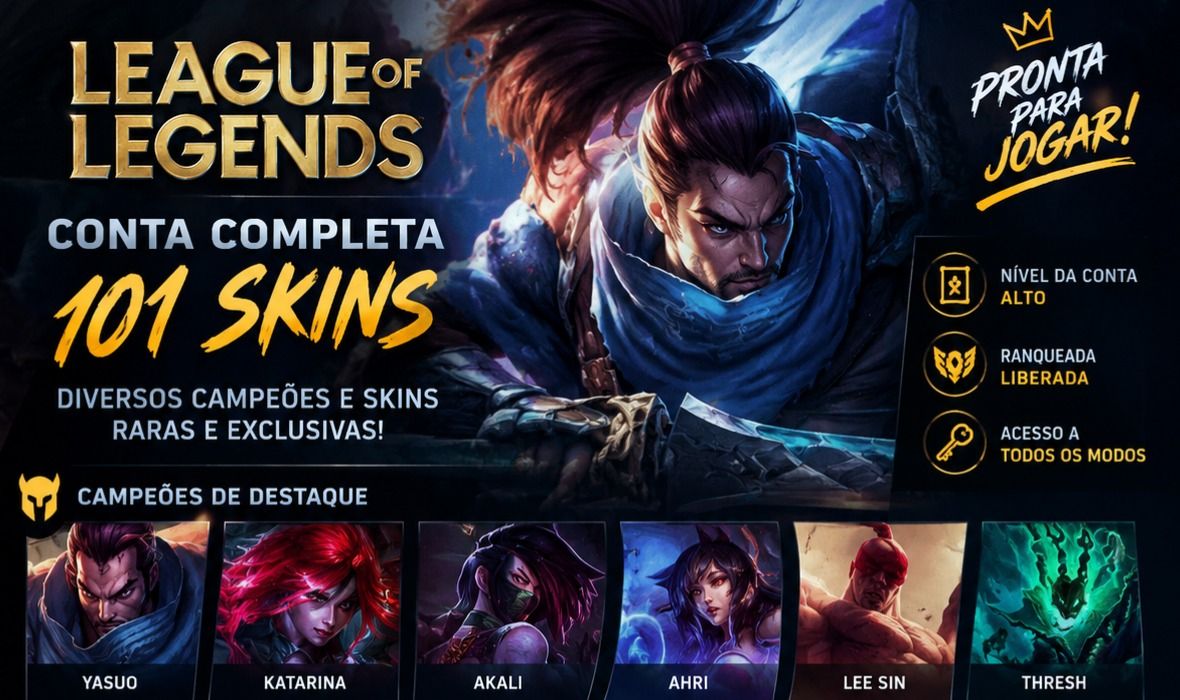 CONTA DE LEAGUE OF LEGENDS À VENDA !!!!