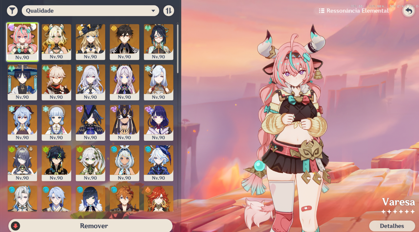 Conta genshin END GAME com os melhores DPS do jogo + conta Honkai star rail