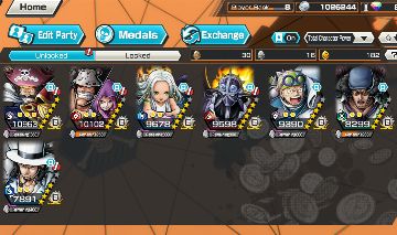 Conta one piece Bounty rush com 4 exs e 3 Bfs