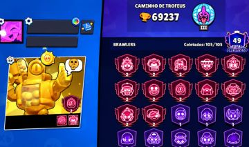 Conta de brawl stars com todos os brawlers