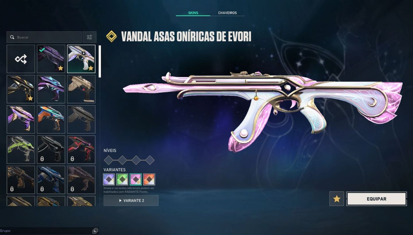 Conta com skin de vandal asas oniricas pacote vct 2026 e mt mais