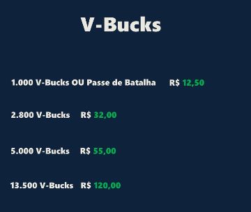 V-BUCKS E PASSE DE BATALHA, O MELHOR - Fortnite - V-Bucks Fortnite - GGMAX