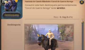 ALBION ONLINE - FANTASIA CAVALO BLINDADO - CORCEL DE GUERRA HEREGE