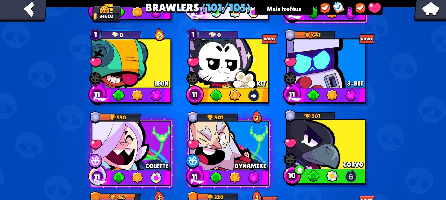CONTA DE BRAW STARS COM 34K DE TROFÉUS