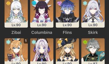 Flins premium, time da zibai + bis, time da skirk com escofier c1, bis da furina