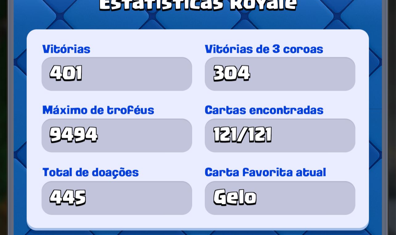 Conta de Clash Royale