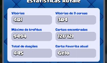 Conta de Clash Royale