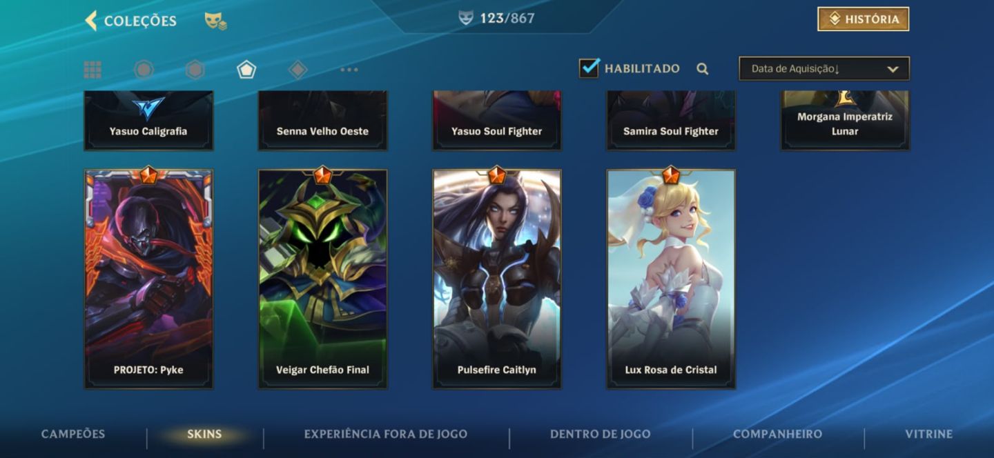 Conta wild rift 123 skins. Maior tier Grão mestre