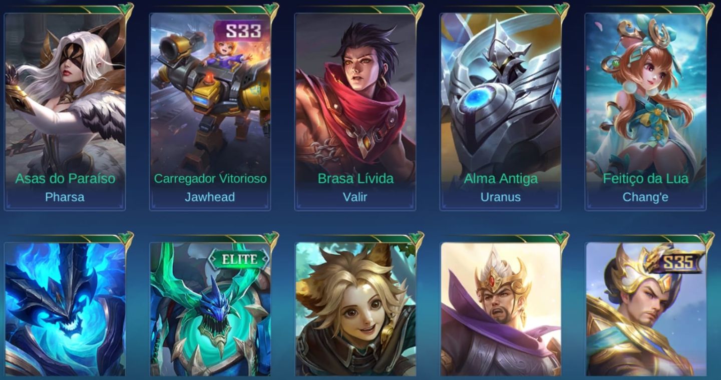 CONTA MLBB COM +7 ANOS DE HISTÓRIA | BORDAS EXCLUSIVAS & SKINS