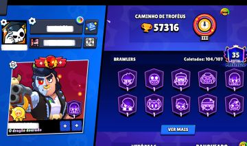CONTA RARA COM ITENS EXCLUSIVOS, SKINS, 100K DE MOEDAS.2019|BRAWL STARS!