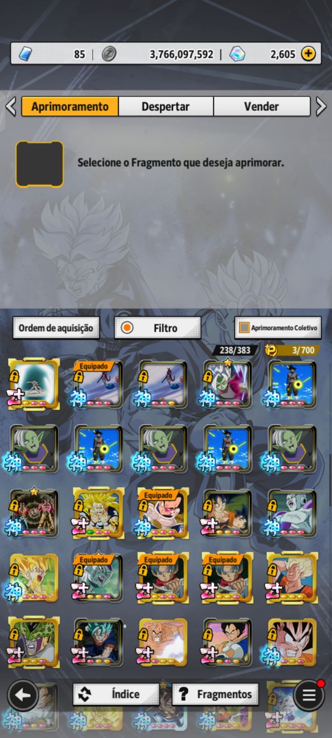CONTA DRAGON BALL LEGENDS À VENDA