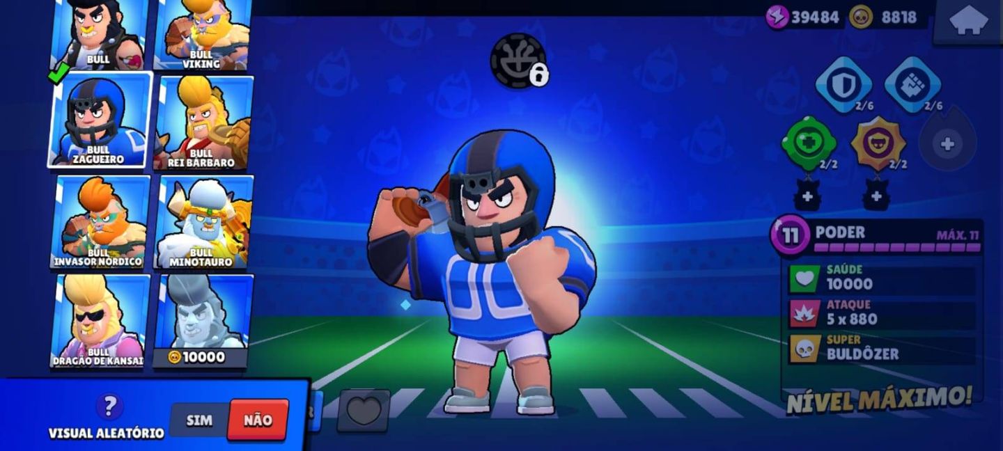 CONTA BRAWL STARS SHELLY ESTELAR 2018