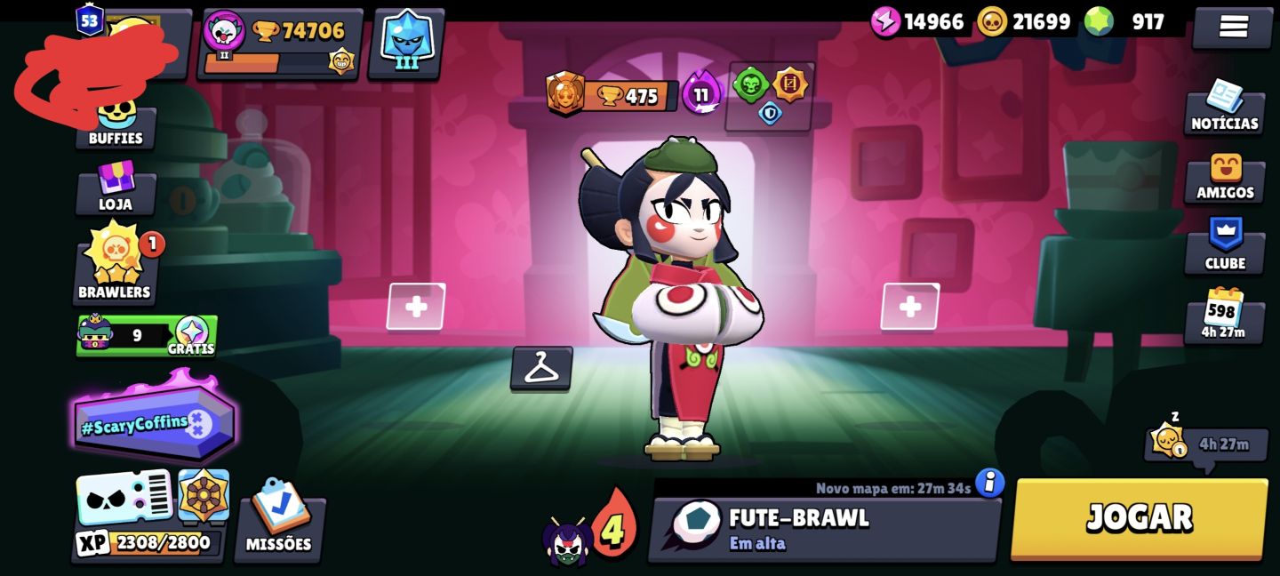 CONTA DE BRAWL STARS 74.4K TROF., 99 HYPERCARGAS, TODOS OS BRAWLERS LEVEL 9+