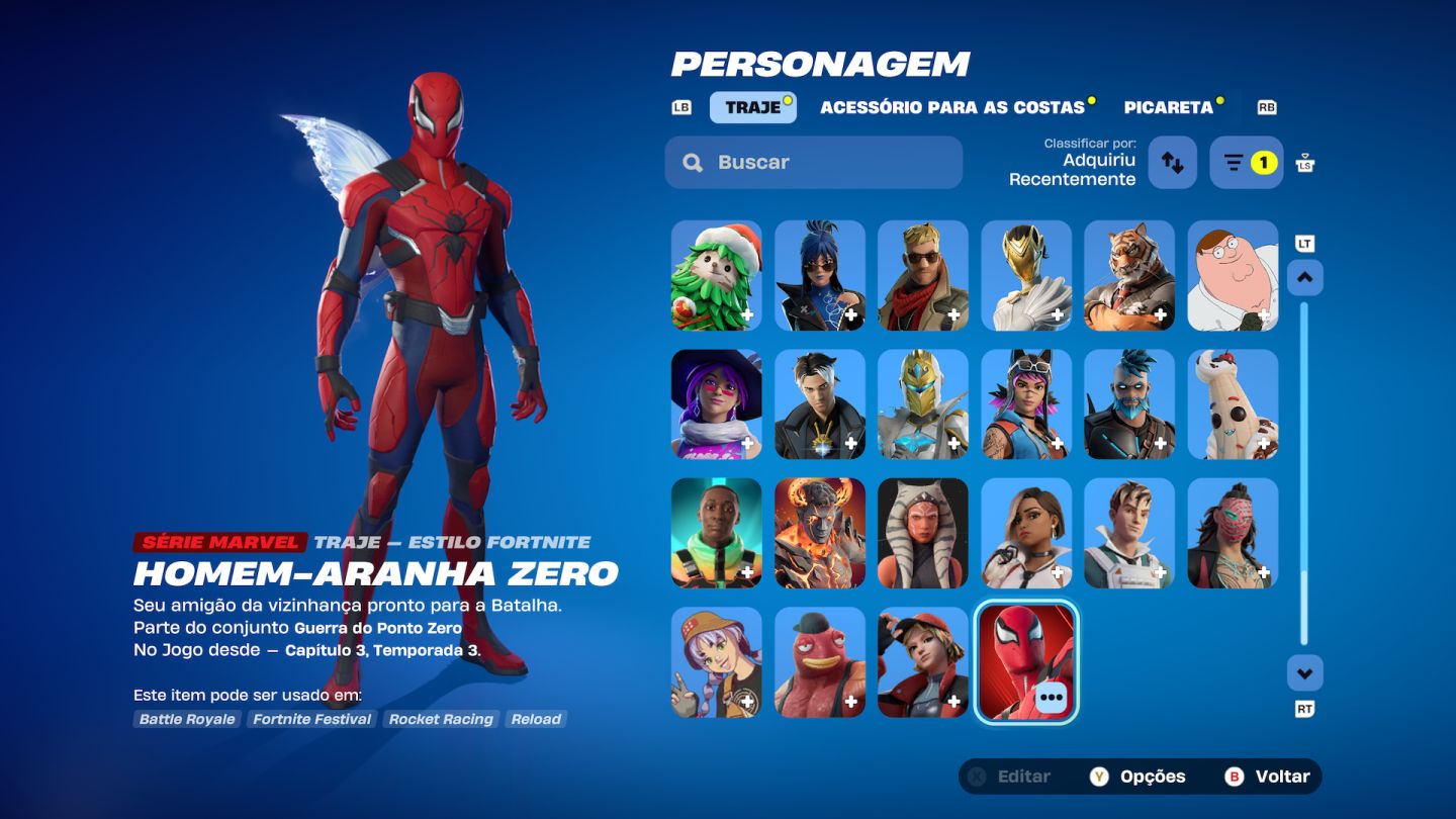 C.fortnite passe atualizado e 1950v-bucks,várias skins e club fortnite assinado