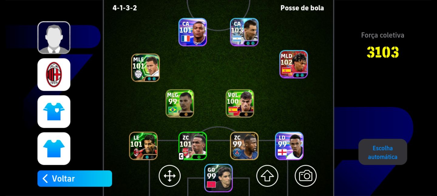 Conta de efootball com muitos jogadores bom pra quem tá iniciando