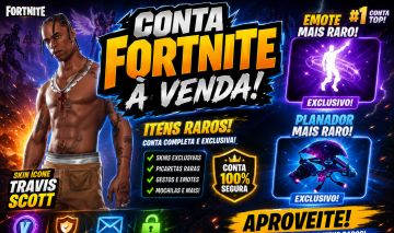 CONTA DE FORTNITE OG COM TRAVIS SCOTT, STW FUNDADOR, TODOS OS PASSES DO CAP. 1!