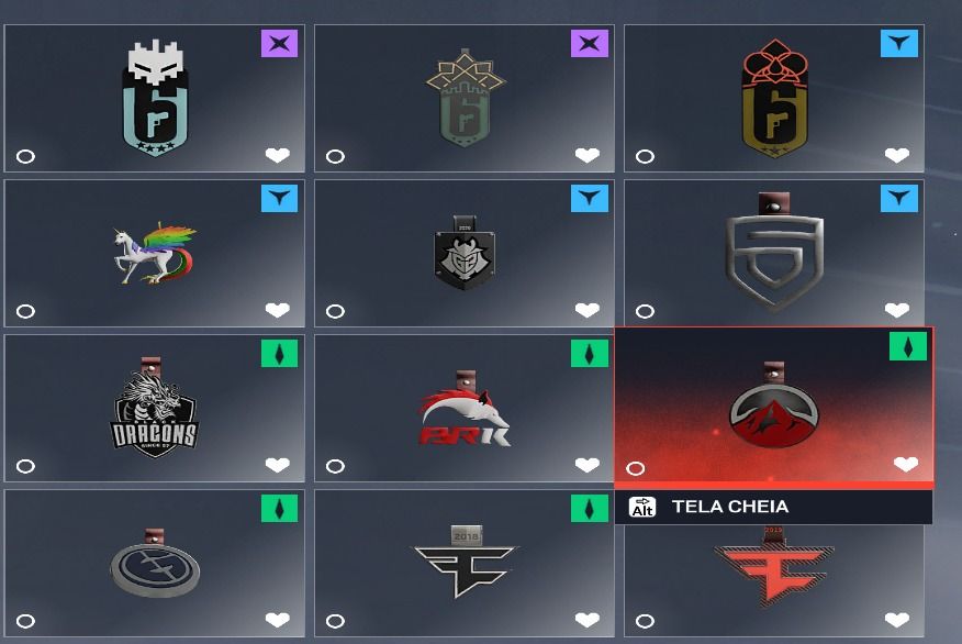 Conta antiga de R6 LVL 975