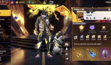 CONTA FREE FIRE|281 CALÇAS|3 ANGELICAIS | 4 PUNHOS |SOMBRA ROXA|NARUTO+BLUE LOCK