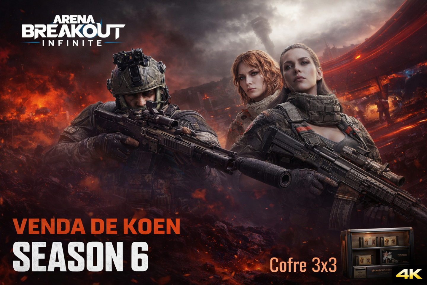 ARENA BREAKOUT INFINITE S6 - Cofre 3x3 (Missões)