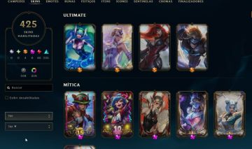 Conta LOL de 2016 | 425 Skins | Full Campeões | Platina 2 | itens noTFT