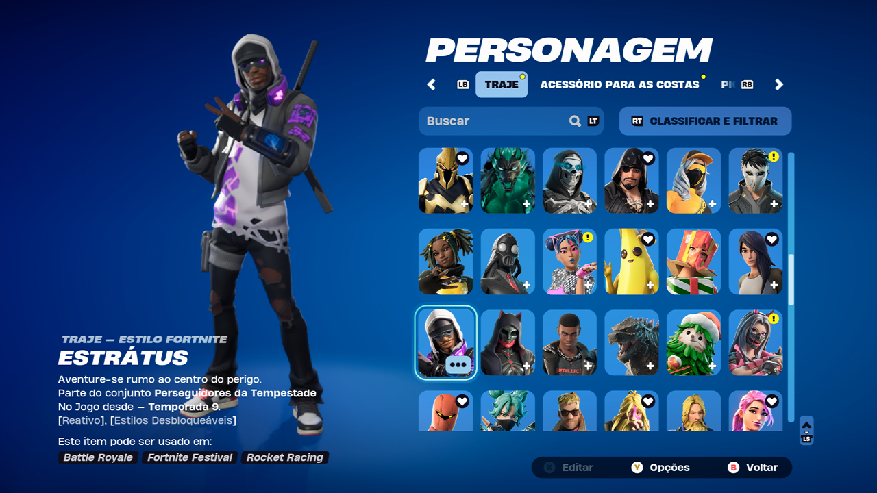Conta fortnite 133 skins, skins do clube e justiça laranja