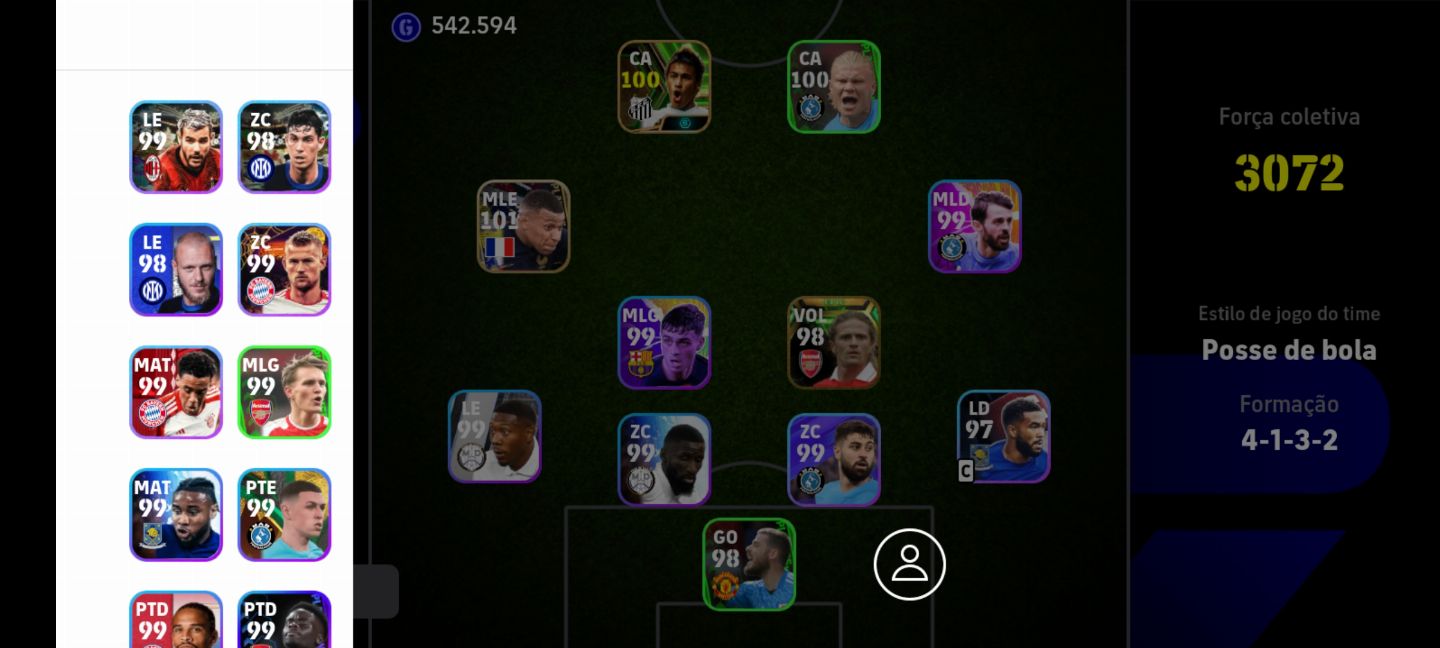 CONTA EFOOTBALL COM MBAPPE 101 e PETIT