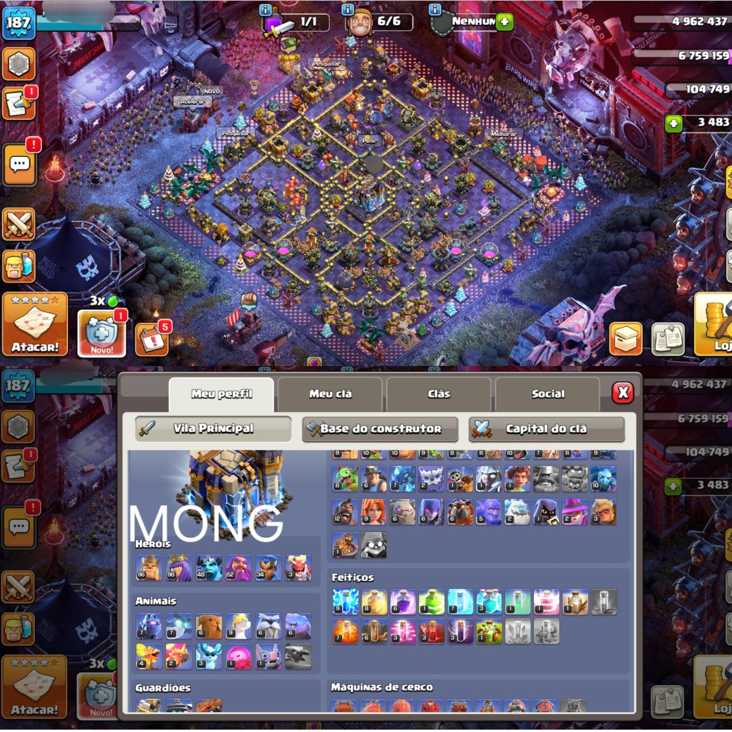 CONTAS DE CLASH OF CLANS CV9 A CV17 NO E-MAIL DO COMPRADOR
