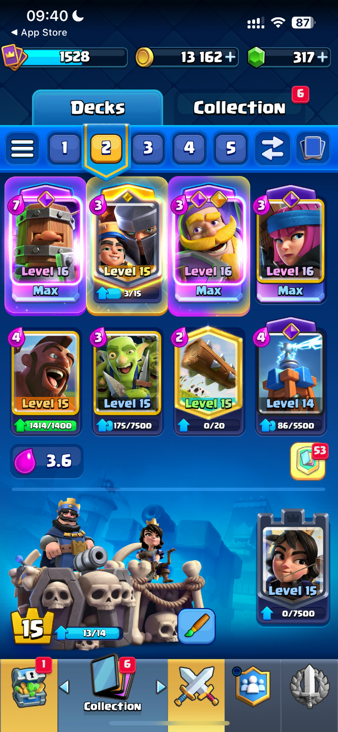CONTA CLASH ROYALE GEMADA, 18 EVO 3 HERÓIS, (1 VC PODE ESCOLHER)