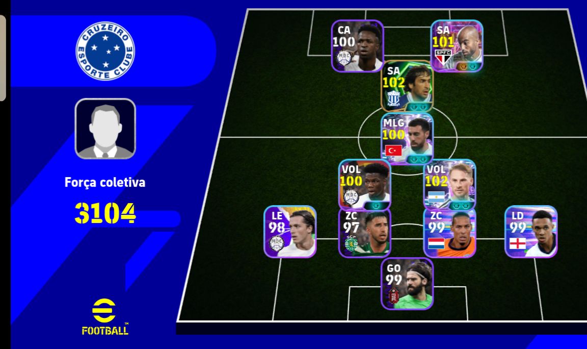 CONTA DE EFOOTBALL OVR 3104 COM LUCAS MOURA SHOW TIME+TIME COMPLETINHO promoção!